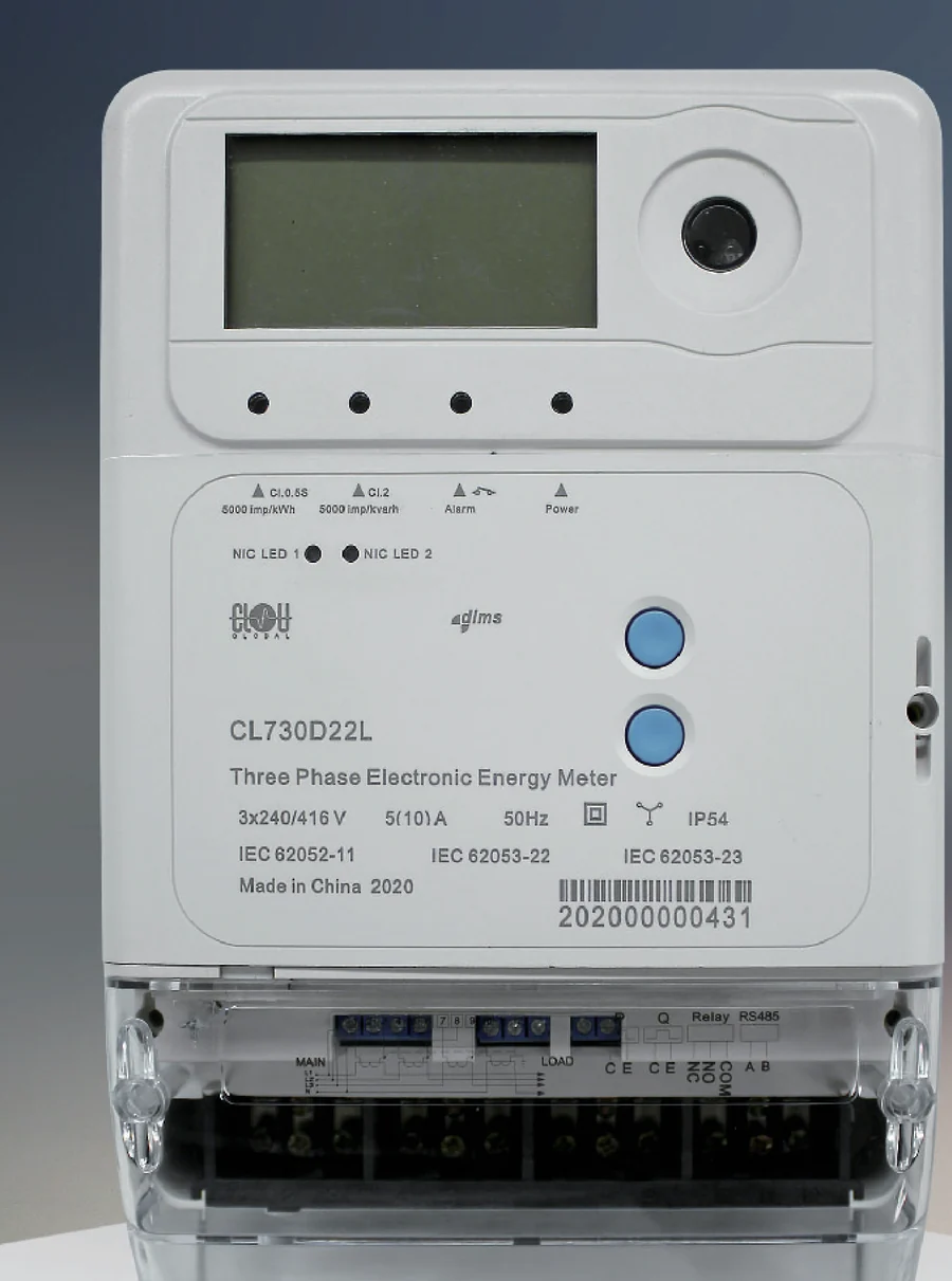 Compteur triphasé sur transformateur de courant CL730D22L